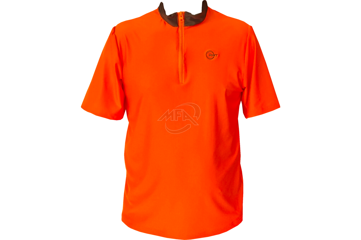 Tee-shirt de travail Pireneo RBT orange et col kaki